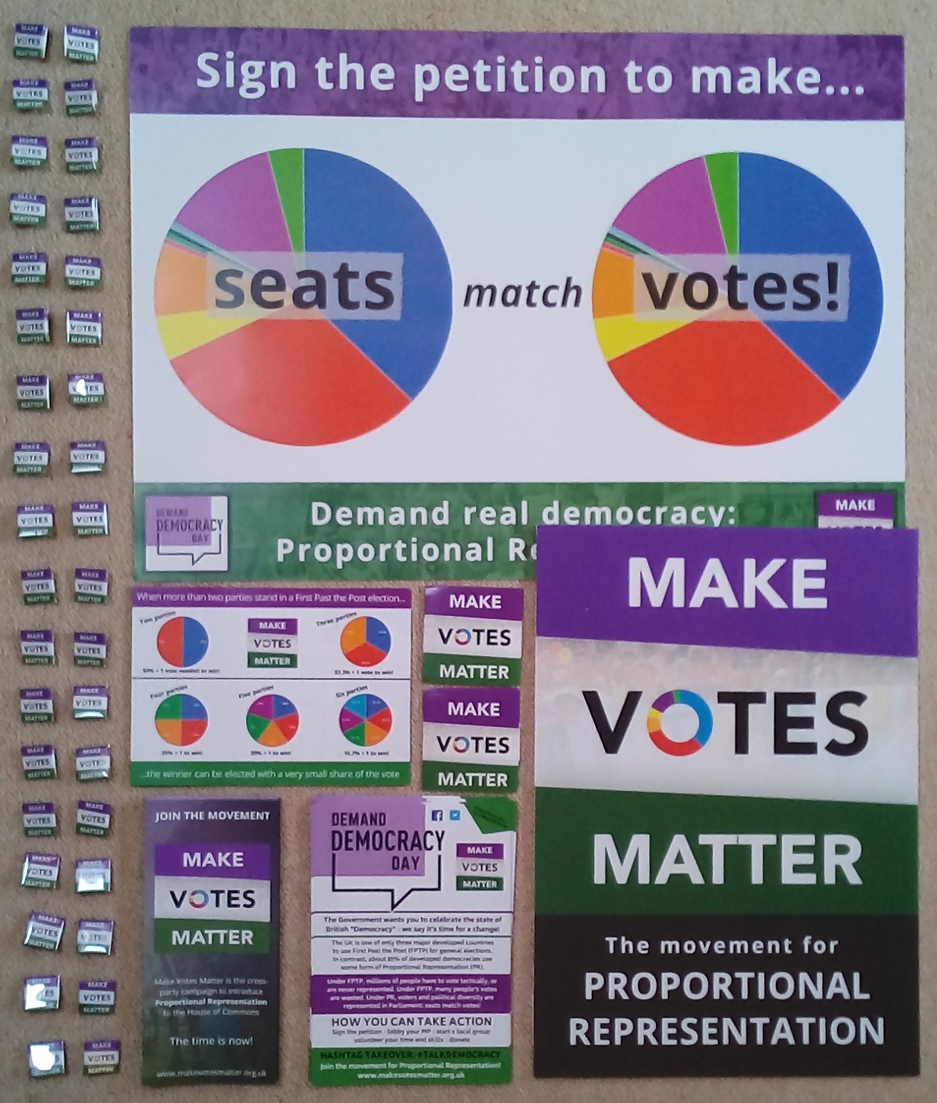  You’ll find everything you need to make the case for fair votes at your local street stall! 