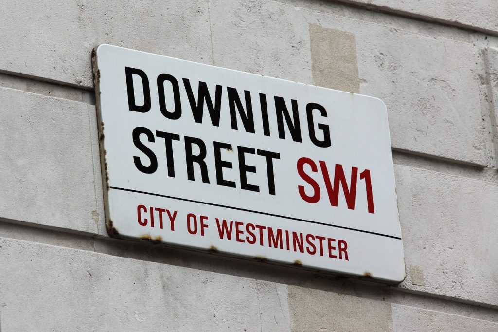 Photo of Downing Street sign